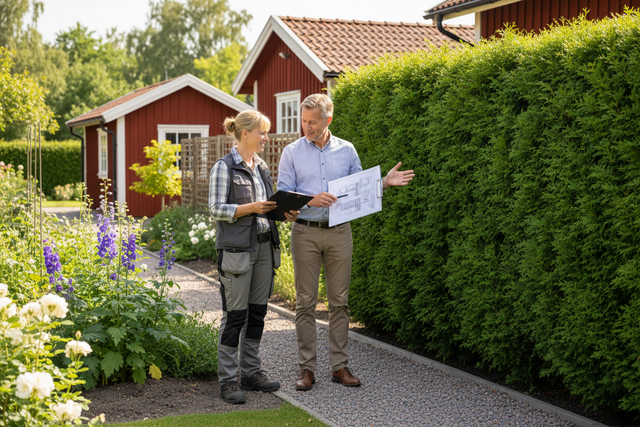 Offert på häckplantering