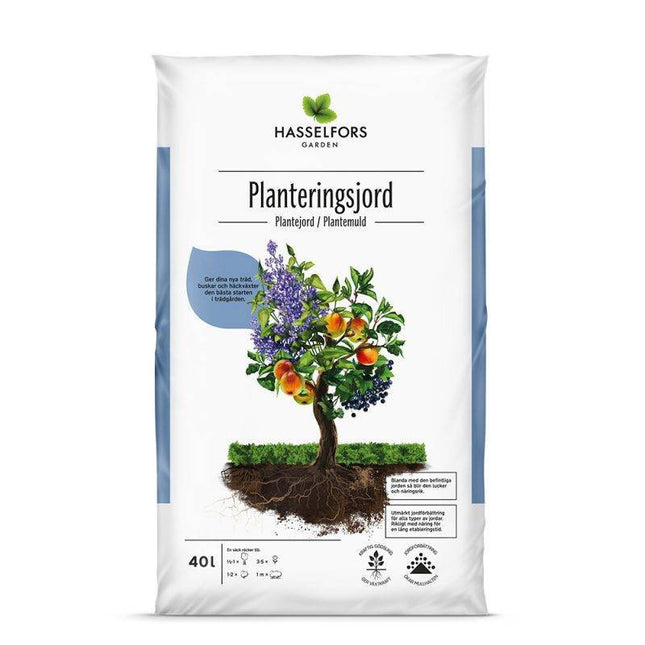 Köp Hasselfors planteringsjord, 40 liter, KOMPOSTBERIKAD 54st, Helpall - Fraktfritt Hasselfors Garden jord