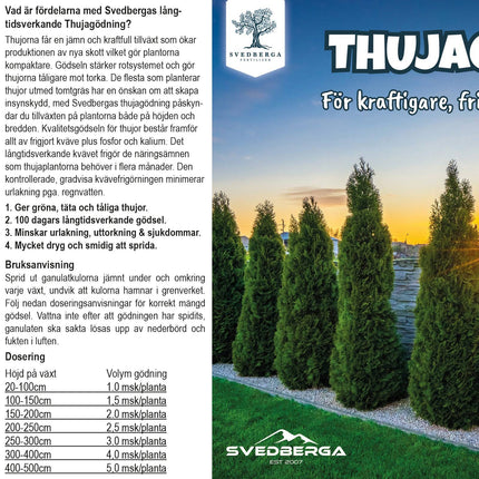 Köp Thujagödning 6 kg - 5 liter, Fraktfri. Ecoplant Sweden AB Gödsel