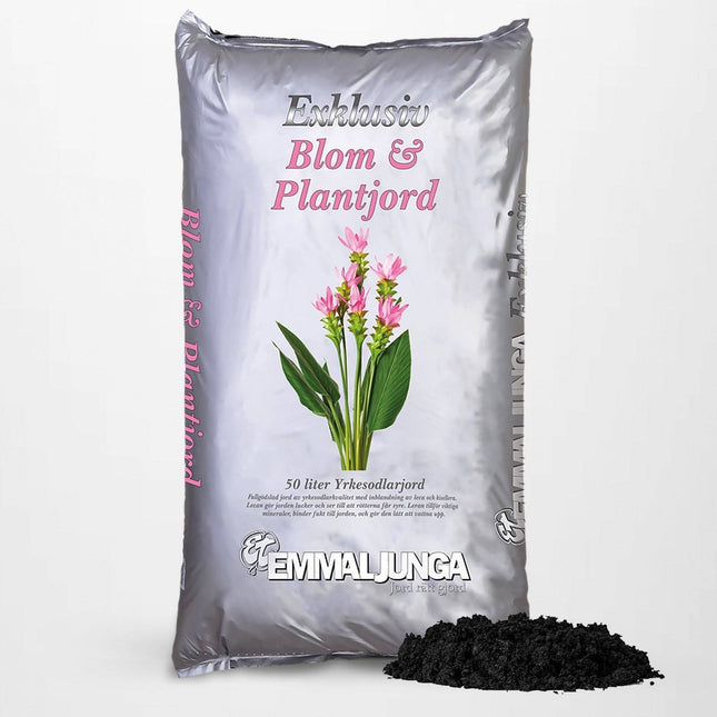 Köp Emmaljunga Exklusiv Blom och Plantjord 50L - Helpall 39st - Fraktfri Emmaljunga Jordförbättring