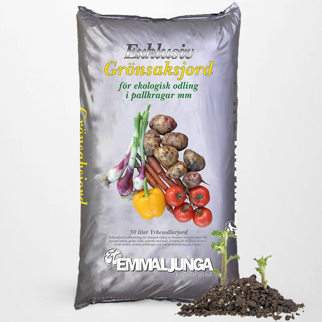 Köp Emmaljunga Exklusiv Grönsaksjord 50L - Helpall 39st - Fraktfri Emmaljunga Jord
