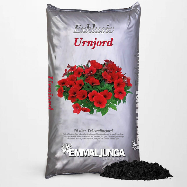 Köp Emmaljunga Exklusiv Urnjord 50L - Helpall 39st - Fraktfri Emmaljunga Blomjord