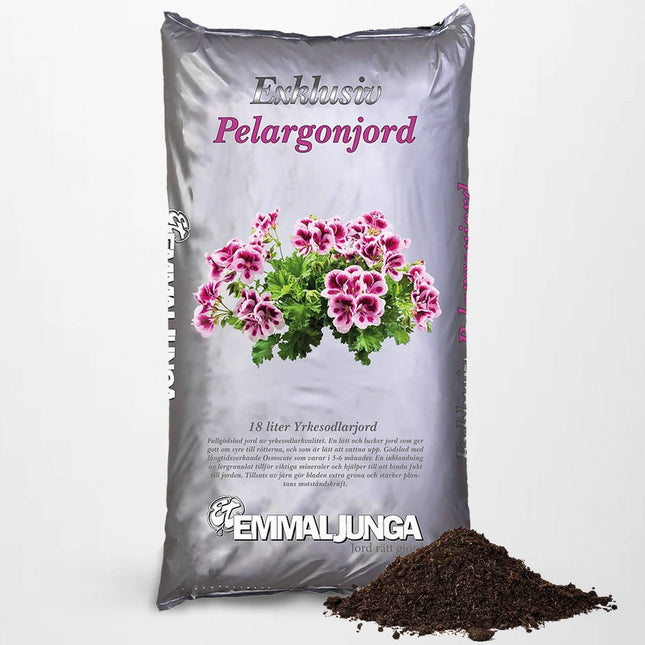 Köp Emmaljunga Exlusiv Pelargonjord 50L - Helpall 39st - Fraktfri Emmaljunga Jordförbättring