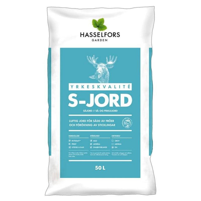 Köp Hasselfors S-Jord, 15 liter, 51st, Halvpall - Fraktfritt Hasselfors Garden jord