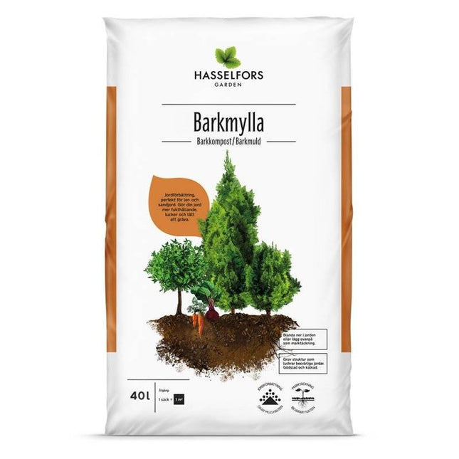 Köp Hasselfors barkmylla, 40 liter, 51st, Helpall - Fraktfritt Hasselfors Garden täckmaterial