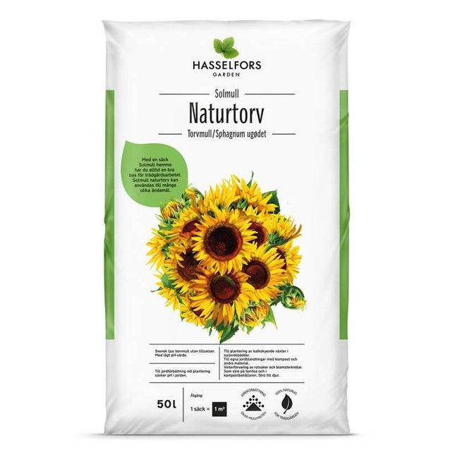 Köp Hasselfors solmull naturtorv, 50 liter, 48st, Helpall - Fraktfritt Hasselfors Garden Torv
